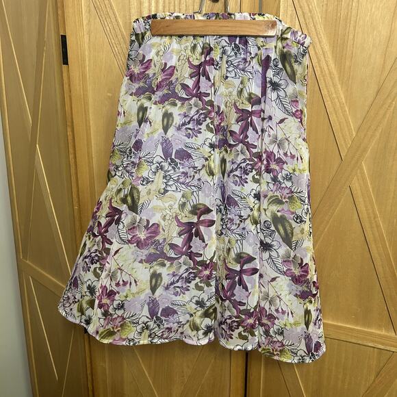 Christopher Banks Purple Floral Skirt - Picture 3 of 5